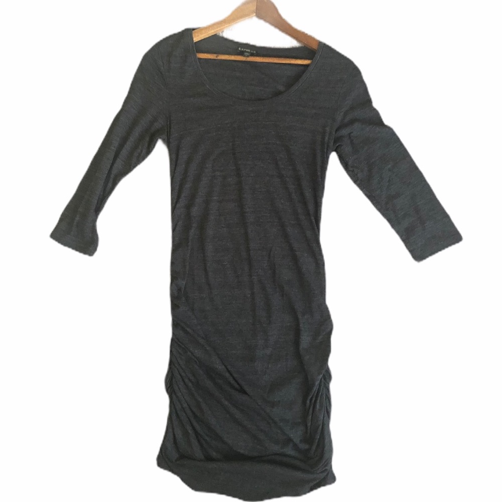 Express Heather Grey Maternity Dress